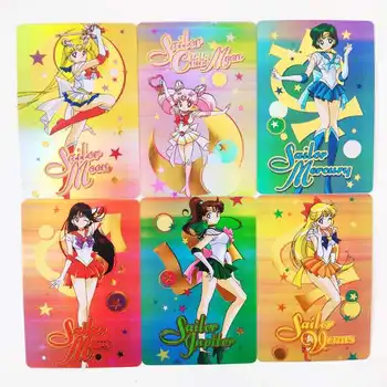 

6pcs/set Sailor Moon Crystal Bronzing Sexy Beauty Hobby Collectibles Game Collection Anime Cards Limit Sexy Girl