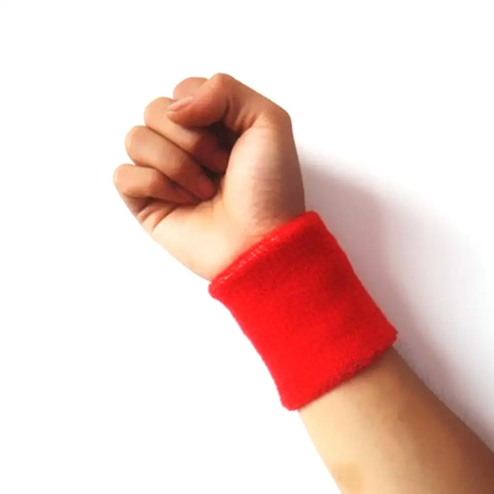 

High Quality 8*8cm Wrist Sweat Band Sports Towel Wrist Support Breathable Sweat Absorbent Wrister 6 Color Available