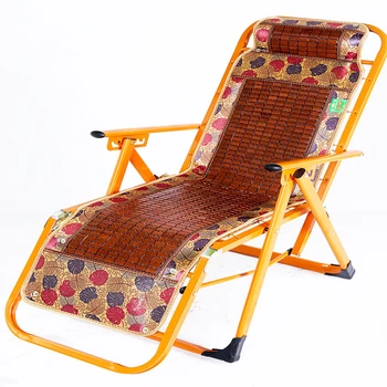 

The Elderly Portable Summer Single Chair Folding Chair Lunch Break Bamboo Beach Outdoor Balcony Leisure Office Nap Chair