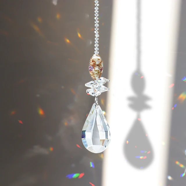 Crystal Sun Light Catchers Medál Színes Gyöngyök Lógó Csepp A Kültéri Beltéri Kert Ablakhoz Esküvői Csillár Szél Hangjelzés
