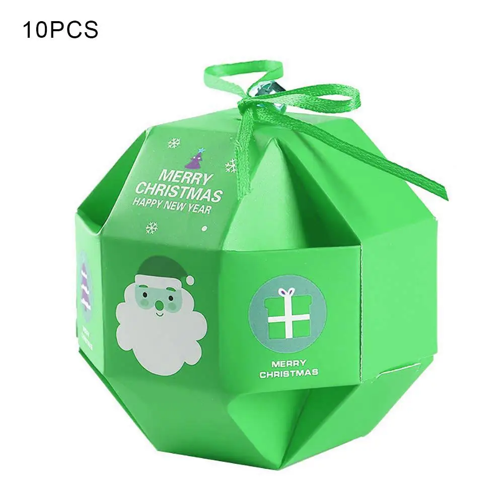 Green Подарочная упаковка для конфет бумажный подарок яблоко коробки для хранения конфет для рождественского подарка широкое применение отличная новая идея Быстрая - Цвет: Green