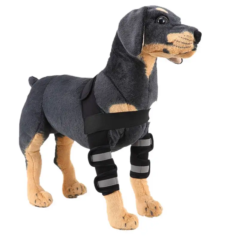 1 Pair Knee Pads Pet Protector Pet Joint Wrap Dog Support Brace for Dog Leg Dog Surgical Injury Fixed 1 - Цвет: Black