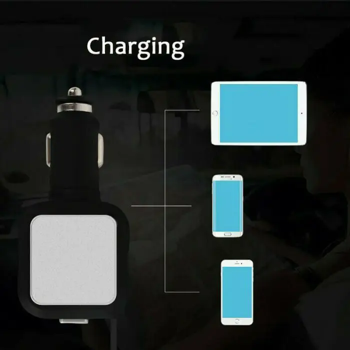 2 в 1 выдвижное автомобильное зарядное устройство двойной USB адаптер питания зарядка для мобильного телефона XR657