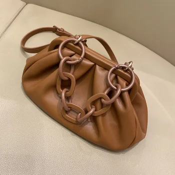 

Caker Brand 2020 Women PU Leather Handbag High Quality Acrylic handle bags wholesale