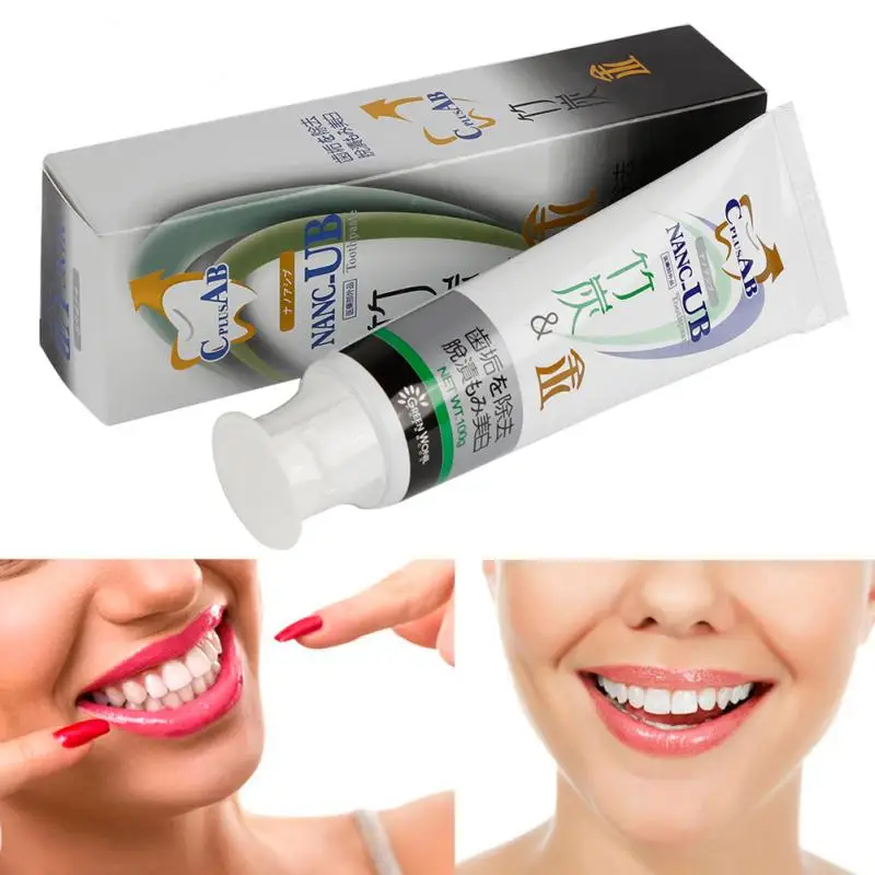 Natural Bamboo Charcoal Teeth Whitening Toothpaste Removes Stains Bad