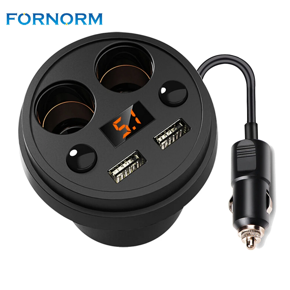 Автомобильное зарядное устройство USB 3 1 а с двумя чашками дисплей напряжения ток