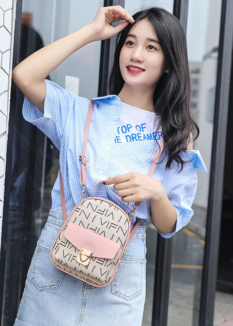 Petit Sac à Dos Femme 2 En 1 – Sac à Bandoulière Et Sac De Ville Noir Par Edibazzar