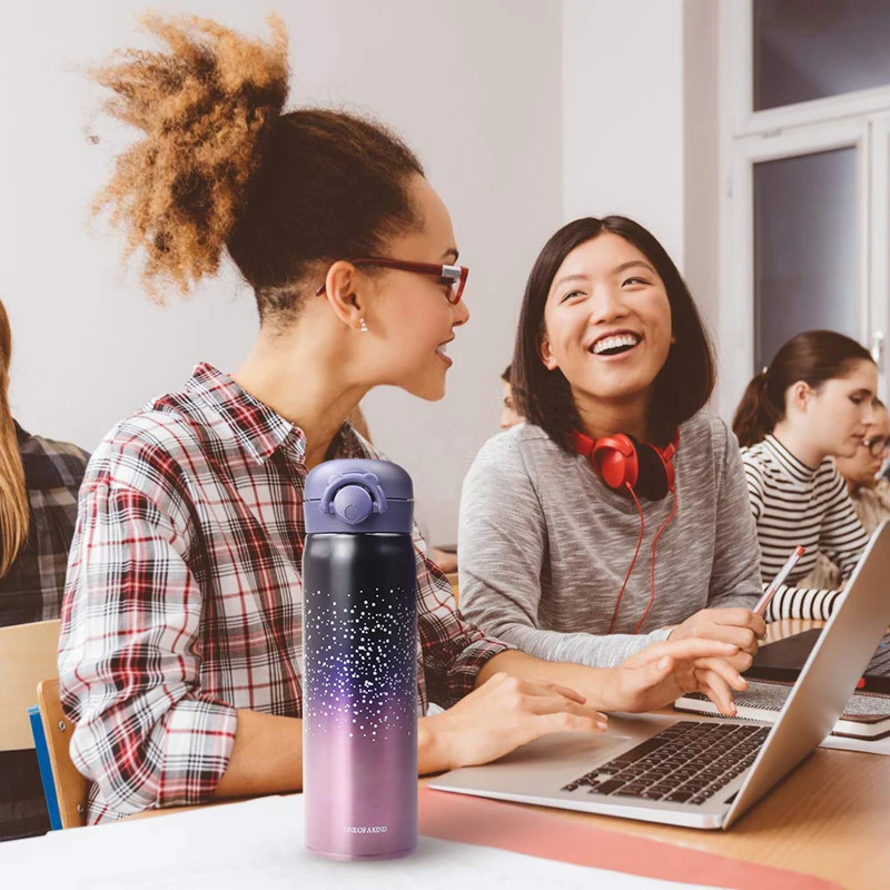 GOALONE 500ml Chilly Bottle Creative Stainless Steel Thermos Double Wall Vacuum Flask Leakproof Insulated Coffee Mug for Lovers