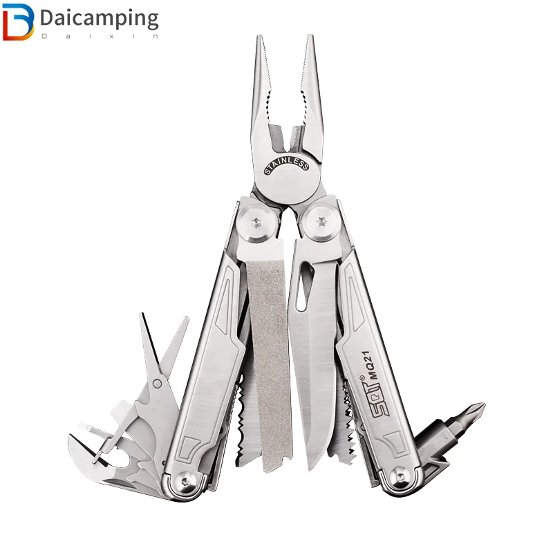 Daicamping 18 в 1 Многофункциональный 7CR17MOV складной Ножи Многофункциональный складывающийся набор инструментов провода инструмент для обжимки кабеля Стриппер Кемпинг Шестерни многофункциональные плоскогубцы - Апрельский топ товаров с Али