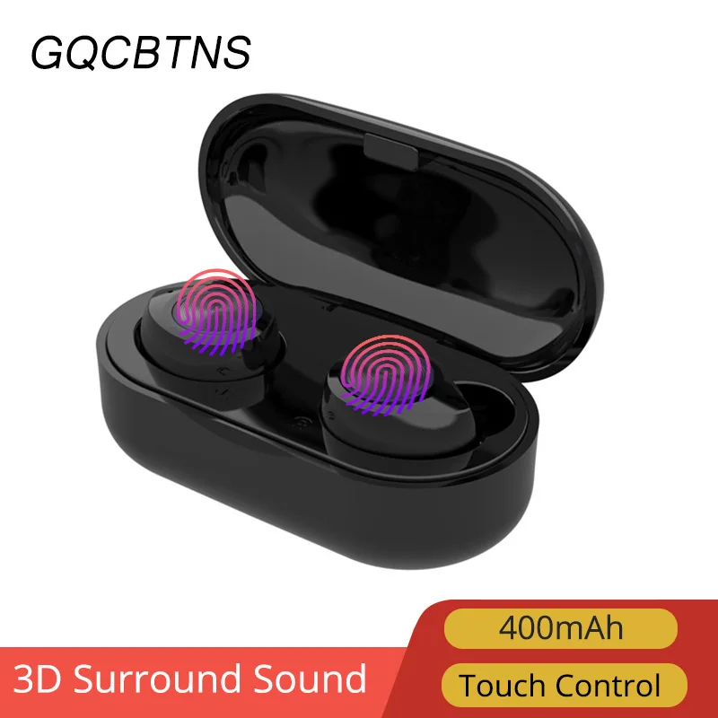 

TWS TW60 Wireless headphone Bluetooth Earphone 5.0 Touch Earbuds iPX5 waterproof Sport headset with mic mini Earpiece for phones