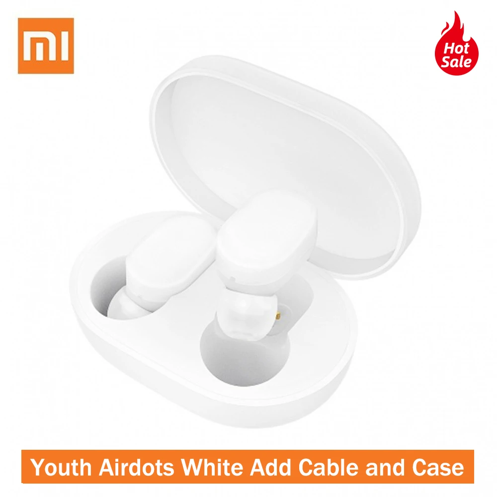 

Original Xiaomi Airdots TWS White wireless Bluetooth 5.0 Earphone Touch Control Earbuds Air Dots Headset with Charging Box