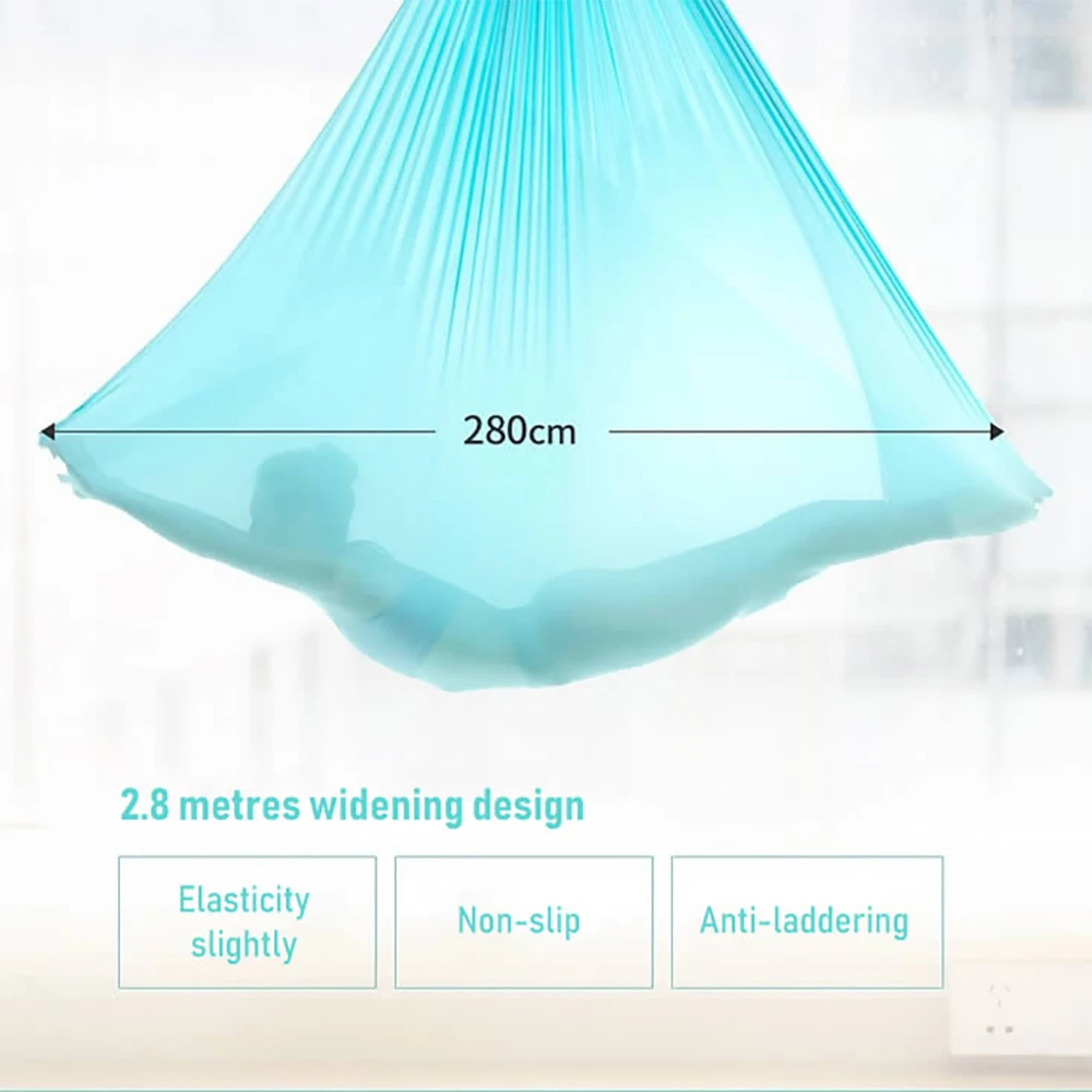 Anti-Gravity Aerial Yoga Hammock Yoga Swing Gradient Color Lateral Tension Fabric 4/5/6/7*2.8M for Antigravity Yoga Inversion