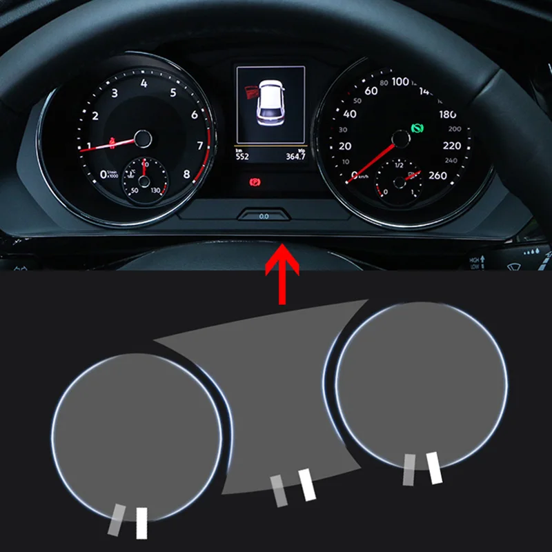 

3 Pcs/set TPU Car Dashboard Paint Protective Glass Film Light Transmitting Scratchproof For Volkswagen VW Tiguan L 2017-2020