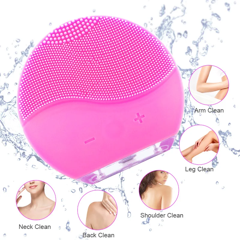 

Face Cleaning Mini Electric Massage Brush Washing Machine Waterproof Silicone Cleansing Tools
