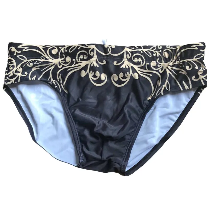 Черный Swiwear Для мужчин ретро сусальное золото печати Плавание трусы Для мужчин s Плавание ming шорты для пляжа серфинга, короткие, мужские бикини, Плавание костюмы человек