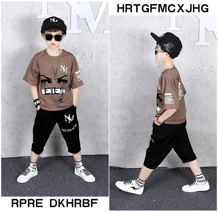 Baby Boys Summer Clothing Sports Sets Cartoon T shirt+Short pants 2pcs Suits Boys Tarcksuit Clothes 4 5 6 7 8 10 11 13 15 Years athletic clothing sets	