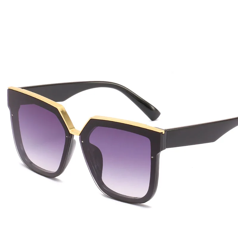 LeonLion Square Oversized Sunglasses Women Mirror Sunglasses Women/Men Luxury Glasses For Women Designer Oculos De Sol Feminino - Цвет линз: BlackDoubleGray