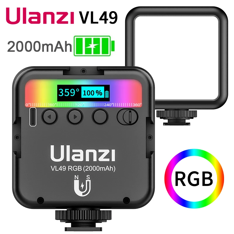 RGB Video Light-Lighting LED Ulanzi Vl49 Photography Live Mini 2000mah for Vlog