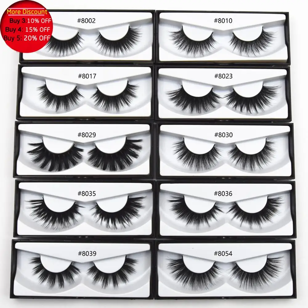 5D искусственные норковые ресницы ручной работы полные полосы многоразовые