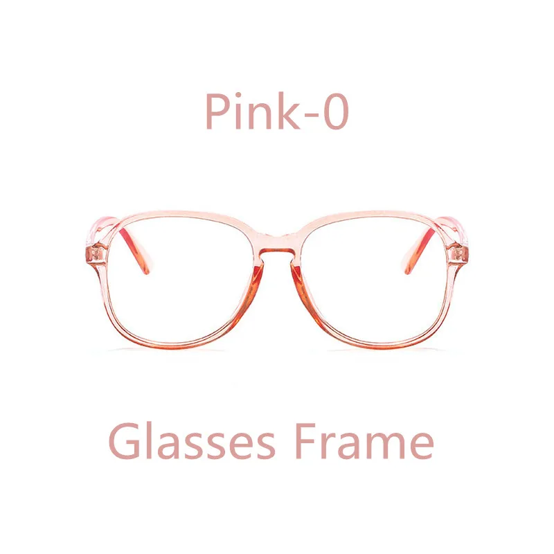 Pink-0 Elbru, негабаритная оправа, очки для близорукости, для женщин и мужчин, ретро, прозрачная оправа, оптическая, для компьютера, близорукие очки с+ 1,0 до+ 6,0 - Цвет оправы: Pink-0