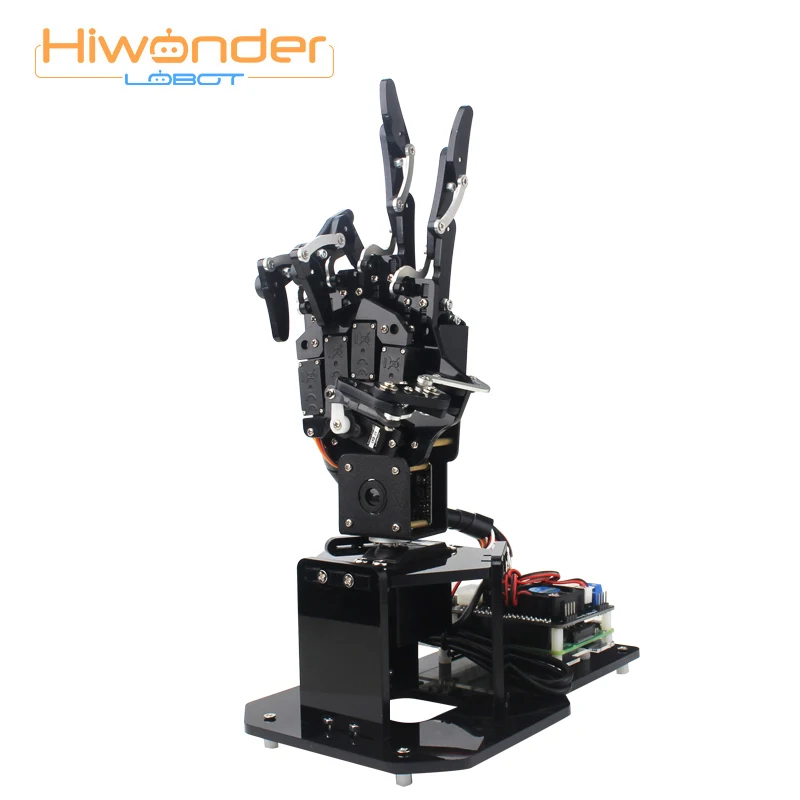 Deft hand uHandPi robotic palm robot Visual somatosensory recognition Raspberry Pi Python programming