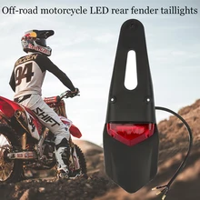 Универсальный мотоцикл хвост светильник заднее крыло светодиодный стоп номерной знак задний фонарь