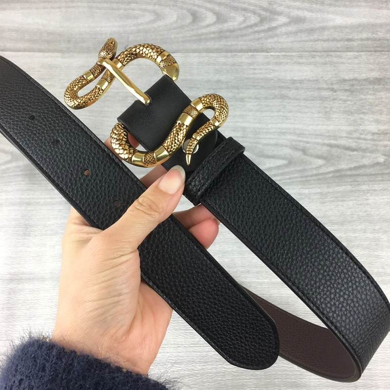 Hot sell Luxury Best Quality ceinture Designer Belts Fashion snake pattern  buckle belt mens belt for gift
