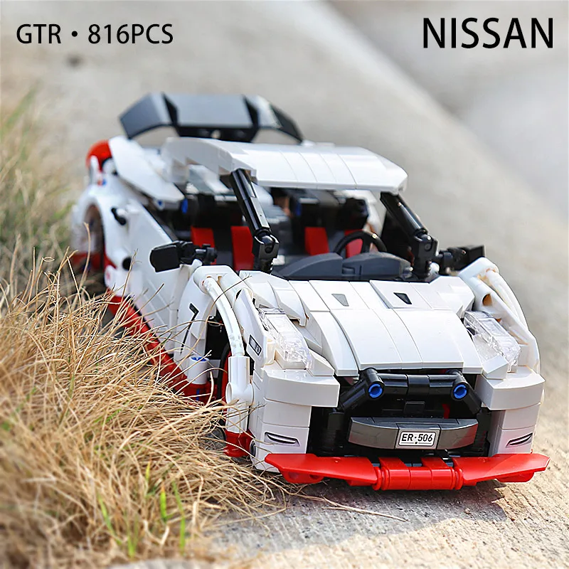 Креативные Игрушки Moc 25326 техника Nissan GTR скорость комплект гоночных автомобилей
