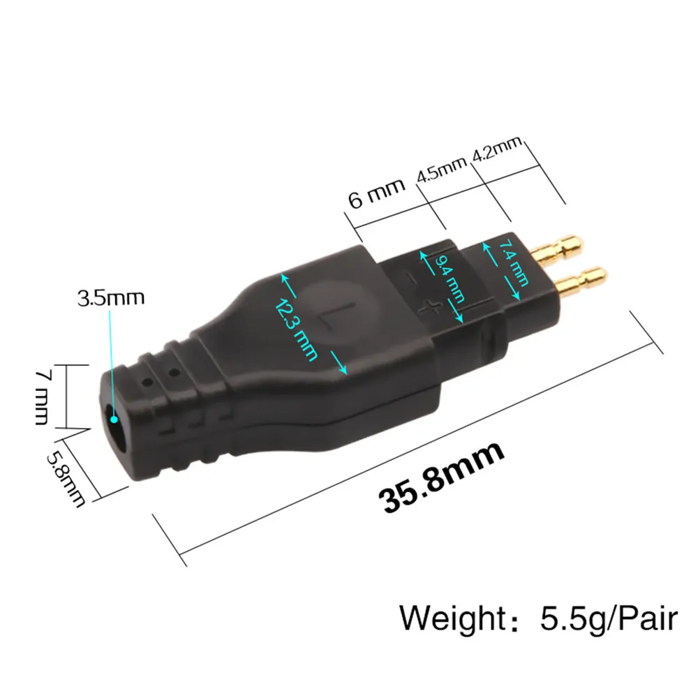5 пар DIY наушники штырь штекер разъем мини-джек для Sennheiser DIY HD414 HD565 HD580 HD600 HD650 Позолоченный разъем