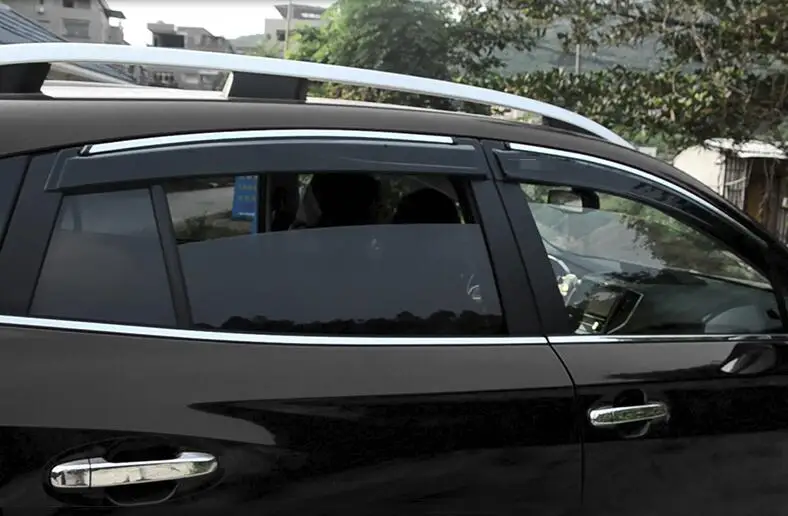 Для subaru forester Пластик оконный козырек для subaru forester 2013- Vent Оттенки Защита от солнца дождь дефлектор гвардии 4 шт./компл. стайлинга автомобилей