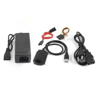 

SATA/PATA/IDE Drive to USB 2.0 Adapter Converter Cable for Hard Drive Disk HDD 2.5" 3.5" With External AC Power Adapter