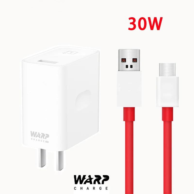 

Original for OnePlus 7T Pro 30W Warp Charger 6A Type-C Cable Dash Charge Fast Charging Adapter For One Plus 7 6T 1+6 3T 1+5T 1+5
