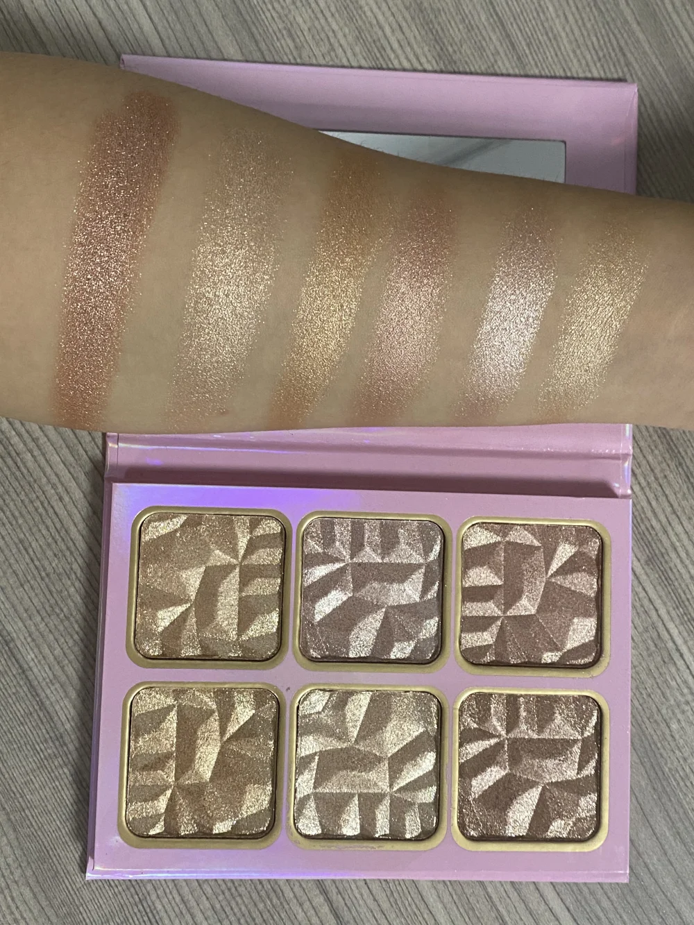 30pcs Wholesale Highlight Palette Private Label Cosmetics No Logo Shimmer  Highlighter Makeup Face Holographic Glitter Brighten