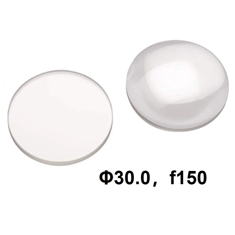 K9 Optical Plano-Convex Lenses K9 Optical Glass Diameter 30mm Converging Directional Light Optical Focusing Lens Experiment Tool