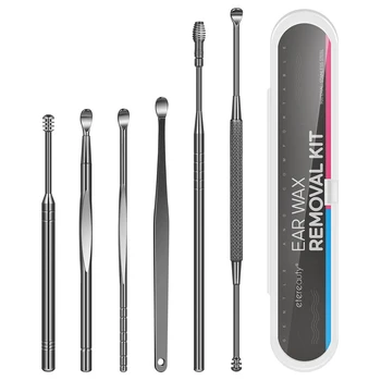 

ETEREAUTY 7pcs Ear Wax Removal Kit Multi-Functional Ear Pick Cleaner Kit With A Cleaning Brush for Ear Wax Cleansing Tool