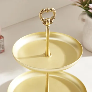 

Double-Layer Tray Jewelry Decorative Receipt Box Dressing Table Necklace Ring Earrings Tray