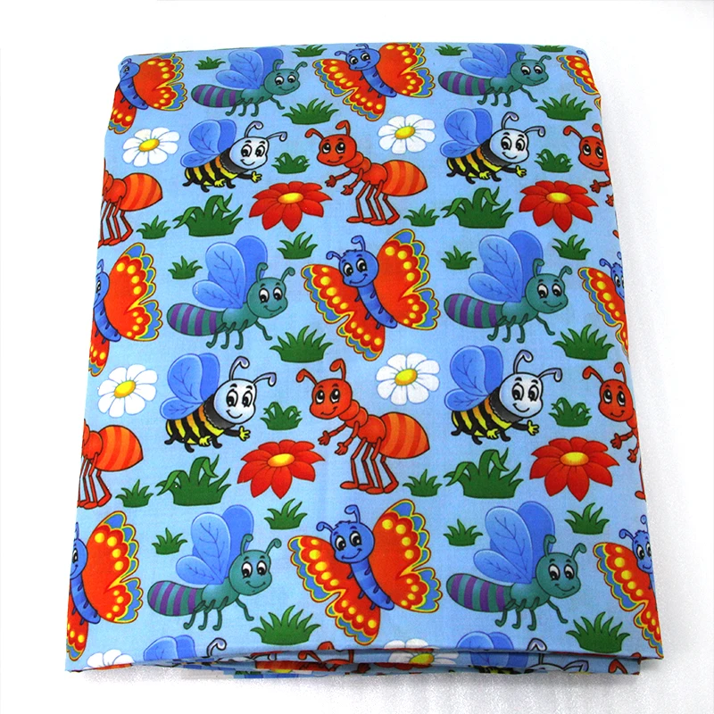 50*145cm Bees Patchwork Printed Polyester Cotton Fabric for Tissue Sewing  Quilting Fabrics Needlework Material DIY,c19934