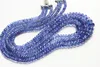 AAAA – perles rondes en Tanzanite à facettes pour la fabrication de bijoux, vente en gros, 58CM FPPJ, pierres précieuses naturelles ► Photo 1/4