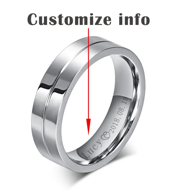 Vnox – bagues de mariage tendance pour femmes/hommes, cadeau d'amour, couleur or, acier inoxydable, promesse CZ, bijoux de Couple, vente en gros