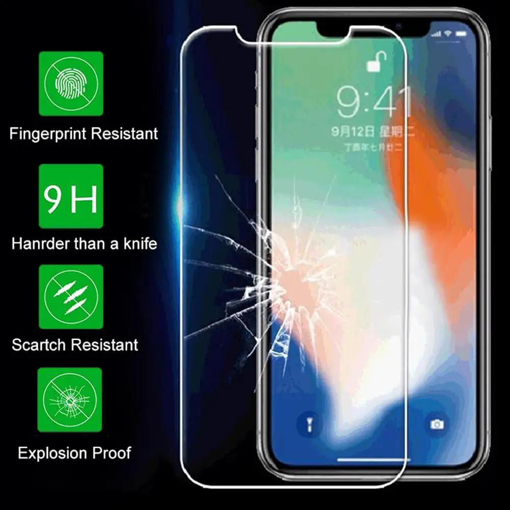 Защитное стекло закаленное 9H для iPhone 8 Plus X XS 11 Pro Max | Мобильные телефоны и