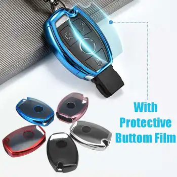 

2 in 1 TPU Key Cover Case for Mercedes-Benz A190 A45 MG B200 C230 C63 CL500 CLA200 E200 GLA200 S500 SLK200 ML400 A B C S Class
