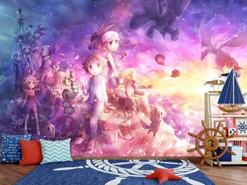

[Self-Adhesive] 3D Murals For Pokemon 859 Japan Anime Wall Paper mural Wall Print Decal Wall Murals Belly