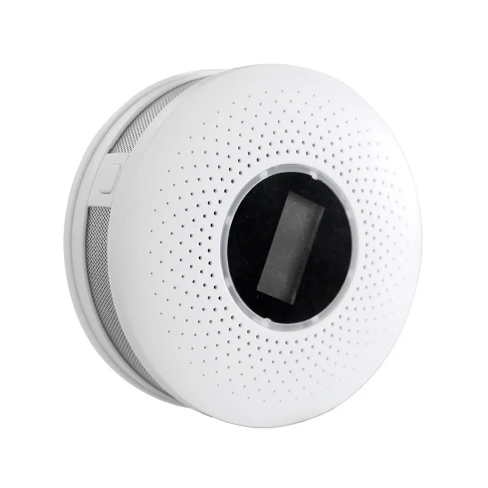 

2 In 1 LCD Display Carbon Monoxide & Smoke Combo Detector Battery Operated CO Alarm With LED Light Flashing Sound Warning