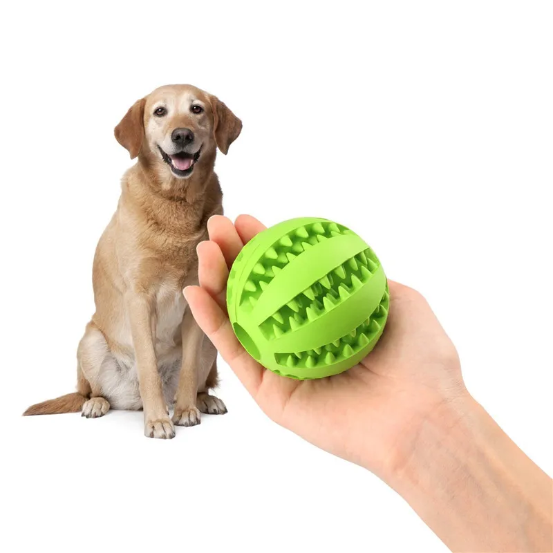 

Pet Soft Rubber Food Ball Toys For Dog Toy Funny Interactive Elasticity Ball Dog Chew Tooth Clean Ball Extra-tough Puppy Cat Toy