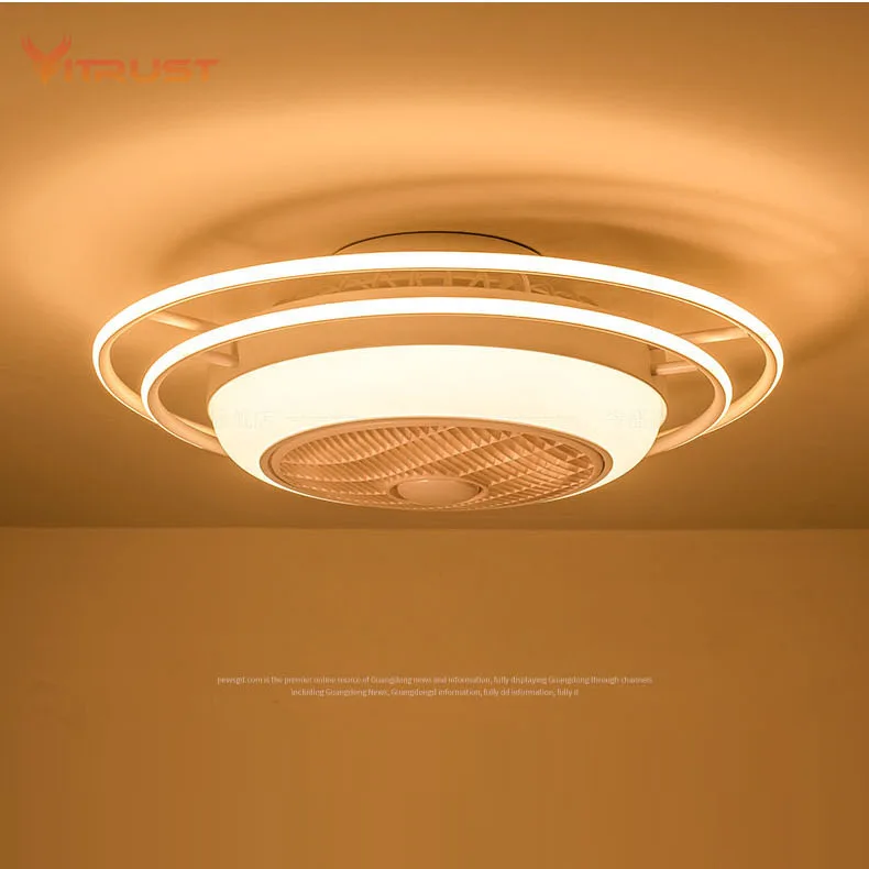 Скандинавский Невидимый потолочный вентилятор, светильник для спальни, потолочный вентилятор для дома, гостиной, современный минималистичный вентилятор для детской комнаты