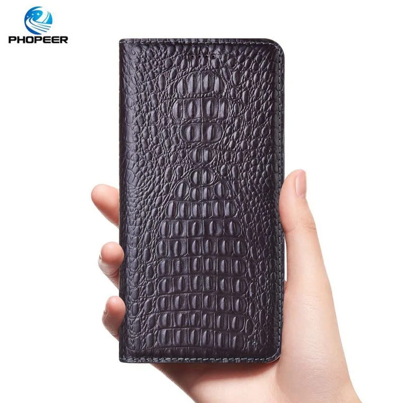 Crocodile Pattern Genuine Leather Magnetic Case For Nokia 1 2 3 5 6 7 8 9 2018 Plus Sirocco Pureview Phone Flip Cover Cases | Мобильные