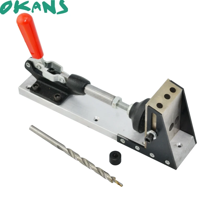 

Woodworking Guide Carpenter Kit System Inclined Hole Drill Tools Clamp Base Drill Bit Kit System Pocket Hole Jig Kit Hand tools