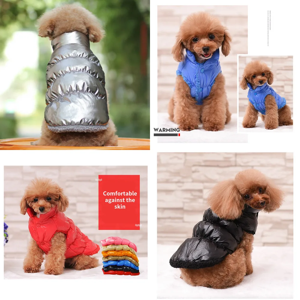 Warm Winter Dogs Coats Jackets Thicken Waterproof Padded Vest Outfit