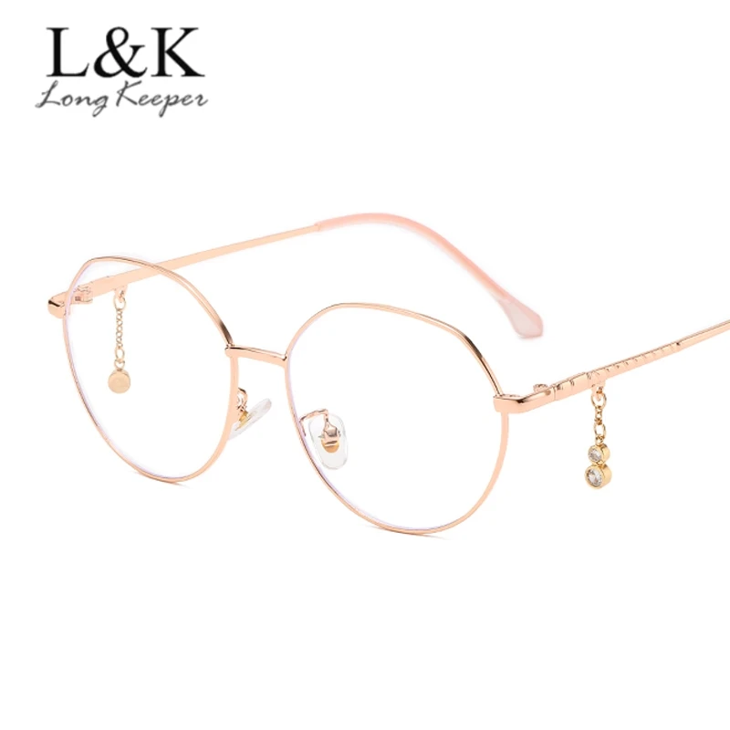 Анти-синий светильник, женские очки, оптическая оправа, металлическая круглая оправа для очков, прозрачные линзы, очки для компьютера, черные, серебристые, золотые