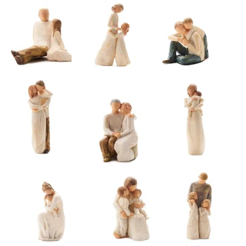 

Nordic style love family resin figure figurine ornaments family happy time home decoration crafts furnishings